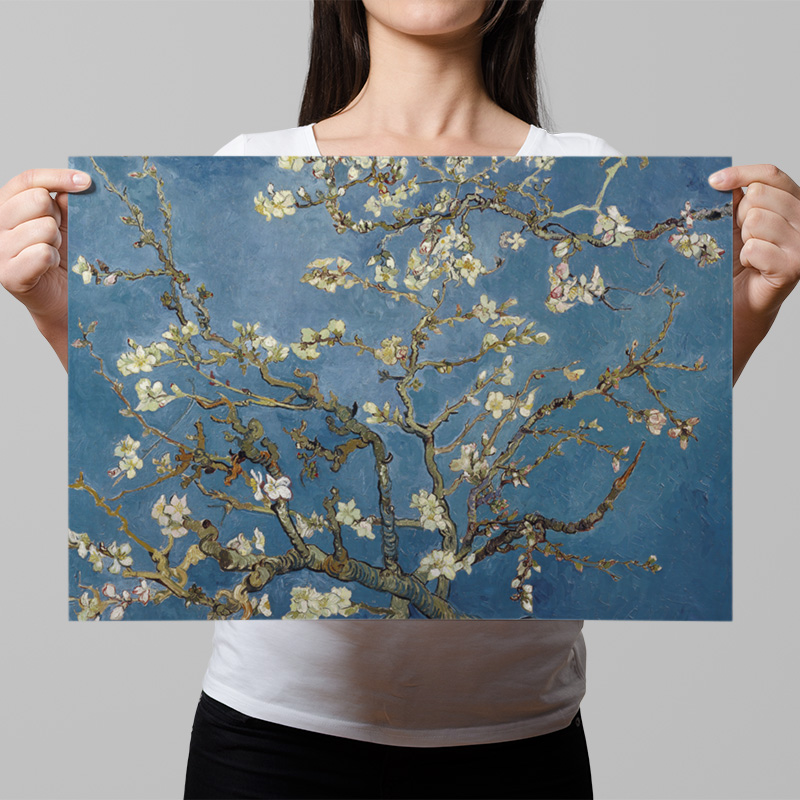 梵高风景画海报定制输出 世界名画精选油画 装饰画芯客厅酒吧挂画图片