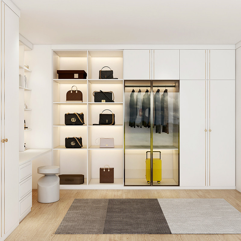 皮阿诺全屋定制家用卧室衣柜衣帽间现代简约一柜到顶小户型预付金