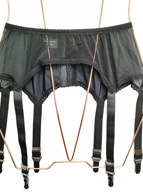 复古后勾扣性感网纱薄透丝滑高端诱惑黑色欧美长筒丝袜吊袜带黑白