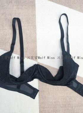 双贝呵护性感蕾丝内衣女哺乳胸托半杯胸罩黑色聚拢上托防下垂文胸