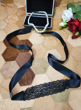 黑色丝带蕾丝眼罩朦胧感卧室情取情侣玩具性感男女生禁欲绑带系带