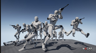 虚幻UE5 战斗动作素材精品动捕动作持枪射击Pro共计400多动画文件