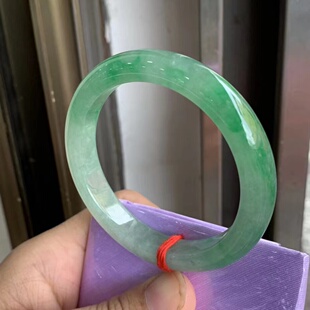 云尚翡翠 翡翠手镯 天然A货玉手镯 缅甸阳绿翡翠镯子 玉镯子 手镯