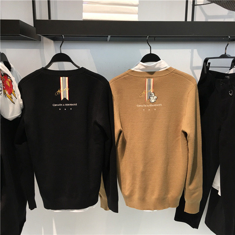 针织衫男士开衫2024春秋款V领潮牌百搭休闲修身韩版毛衣外套潮流