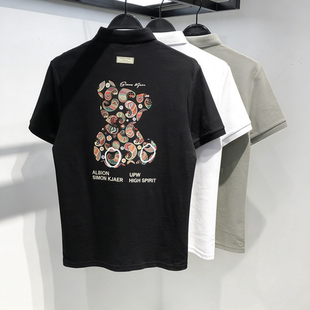 polo衫男士夏季短袖T恤重磅刺绣纯棉商务休闲修身轻奢高级感保罗