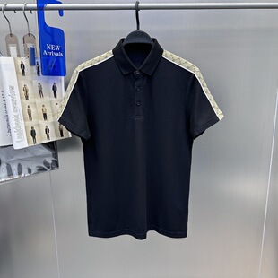 polo衫男短袖夏季港风运动休闲高端刺绣翻领纯棉保罗衫B3DBC2227