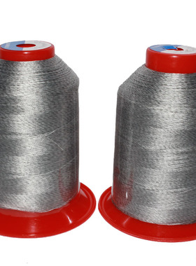 150D/3不锈钢金属导电缝纫线  抗静电碳纤维绣花线白色黑色有现货