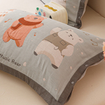 2025新款全棉纱布枕头套一对装成人枕套家用加厚纯棉内胆套防头油