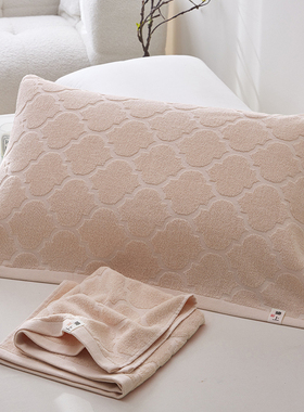 上海老式纯棉枕巾高档成人家用80年代复古怀旧毛圈枕垫枕盖枕头巾