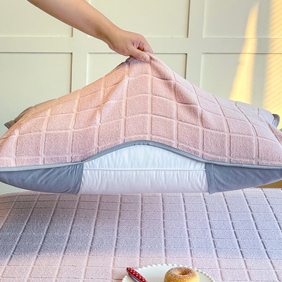 纯棉枕巾信封式可固定不脱落