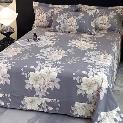 纯棉磨毛床单单件秋冬双人大床大尺寸250x270冬季全棉加厚大被单.