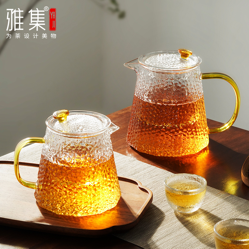 雅集茶具加厚锤纹玻璃耐热