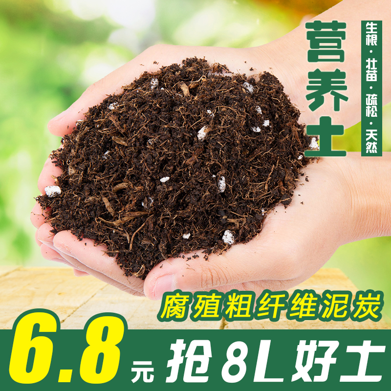 营养土花土16L腐殖土月季绣球土有机花泥草炭种植通用型花肥包邮 鲜花速递/花卉仿真/绿植园艺 介质/营养土 原图主图