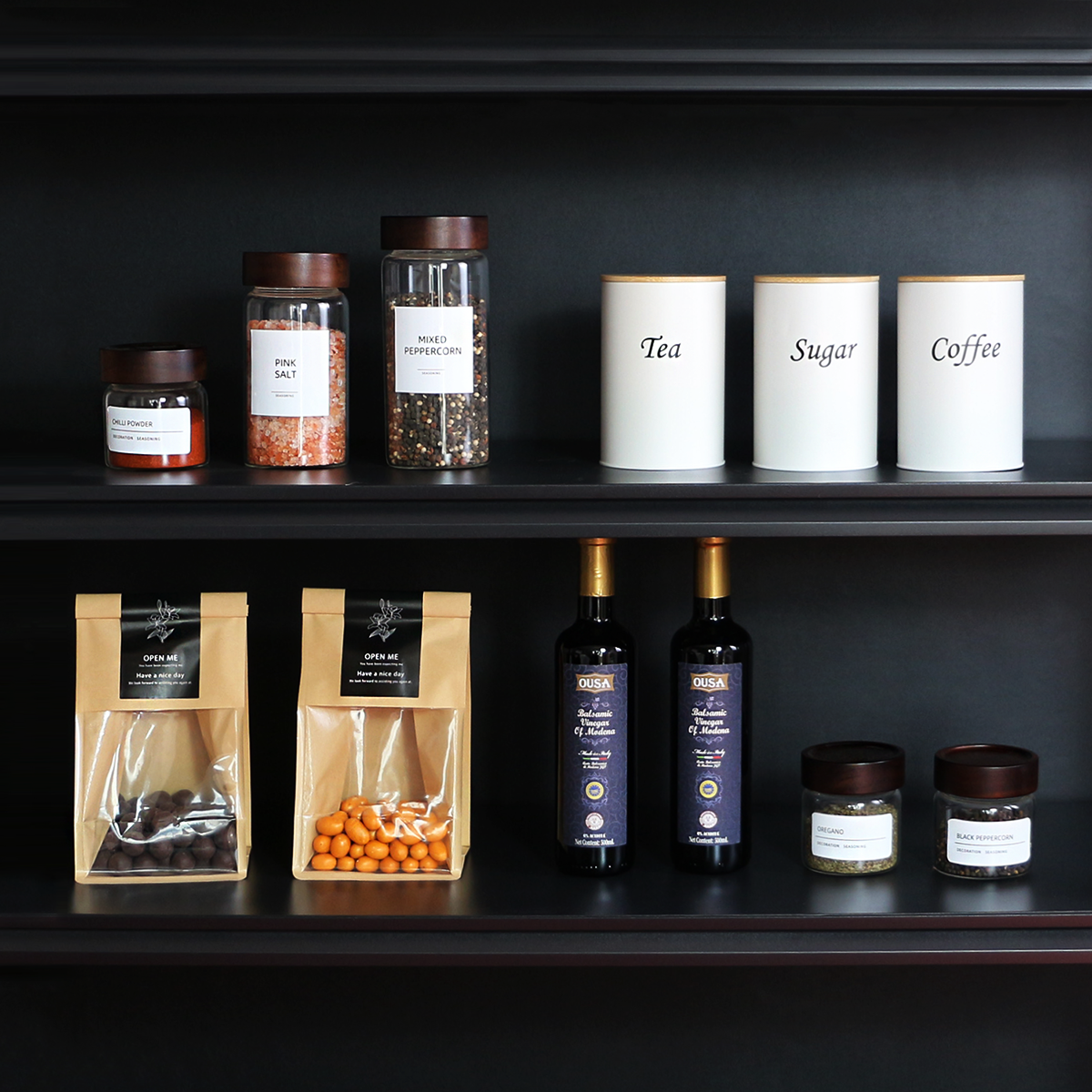 样板间厨房收纳套装展厅调料瓶罐储物罐组合摆件橱柜软装饰品,家居饰品,装饰摆件,淘宝优惠券,粉丝福利购,淘宝优惠卷