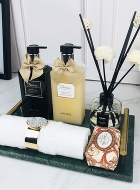 洗发水瓶子北欧风浴缸大理石托盘