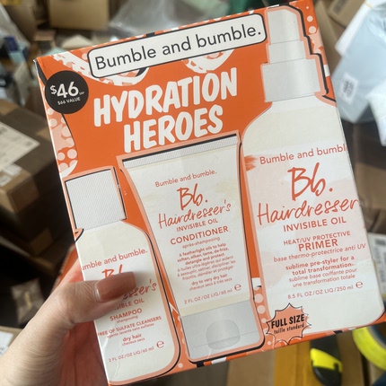 美版Bumble and bumble白色Primer抗热防晒打底喷雾套装/洗护小样