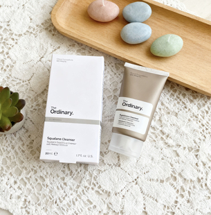 美版the ordinary角鲨烷温和洁面乳清洁卸妆二合一补水洗面奶50ml