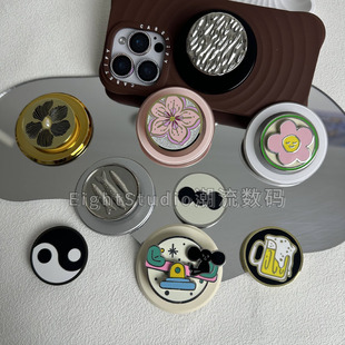 珐琅系-适用popsock泡泡骚通用磁吸啪嗒手机气囊支架跷跷板海德薇