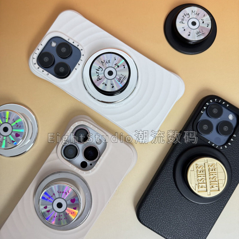 旋转系列-CD唱片金币手机泡泡骚通用气囊支架磁吸啪嗒,3C数码配件,手机支架/手机座,淘宝优惠券,粉丝福利购,淘宝优惠卷