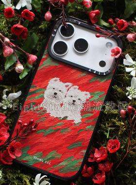 【原C-young lee插画联名】西高地小狗防摔简约透明magsafe磁吸手机壳适用苹果iPhone17ProMax16prol15pro