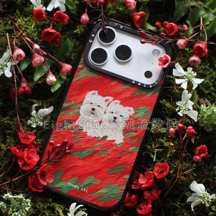 young lee插画联名 油画西高地小狗防摔简约透明magsafe磁吸手机壳适用苹果iPhone17ProMax16prol15p 原C