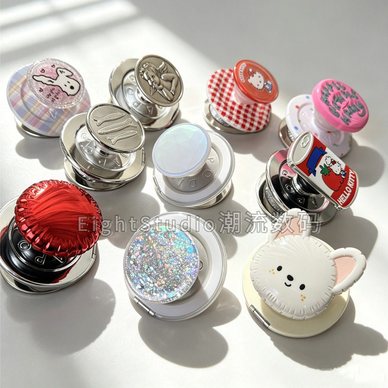 【横竖站立手机磁吸支架】适用泡泡骚帽通用磁吸啪嗒气囊支架底座