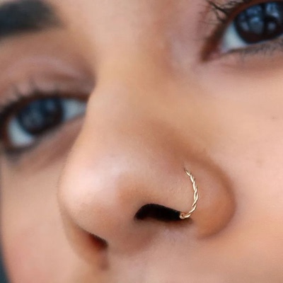 New Twist U Shape Fake Nose Ring for Women Faux Piercing