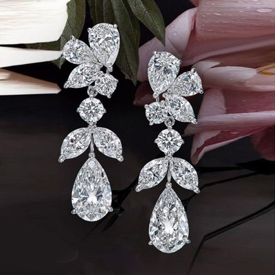 Japanese And Korean Luxury Long Luxury Earrings Flower
