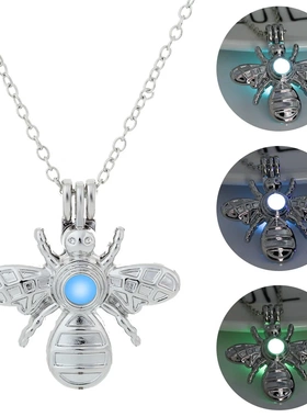 New Glow In The Dark Bee Necklaces For Women Luminous