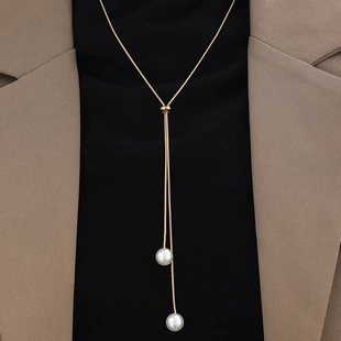 Fashion Imitation Pearls Necklace For Women Gold & Silver