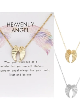 Fashion Angel's Wings Pendant Necklace For Women Gold