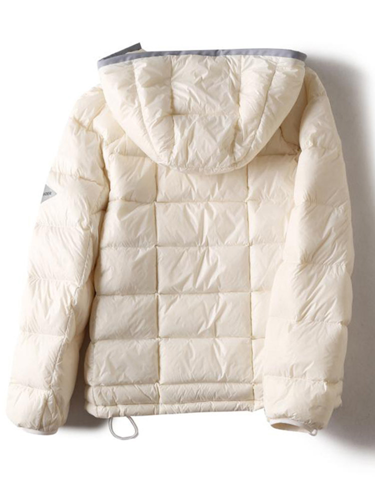 FRENCH LIGHT LUXURY 90 WHITE GOOSE DOWN HOODED DOWN JACKET WOMENS WINTER 2024 NEW CASUAL WATERPROOF BREAD JACKET WARM JACKET