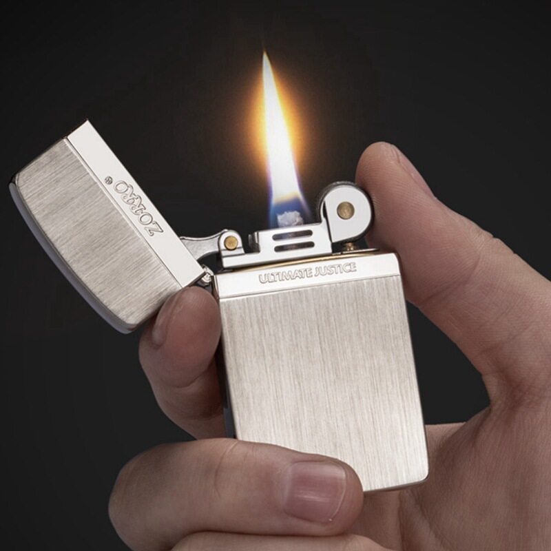 佐罗煤油打火机防风超薄纯铜砂轮复古创意个性小巧刻字DIY礼品