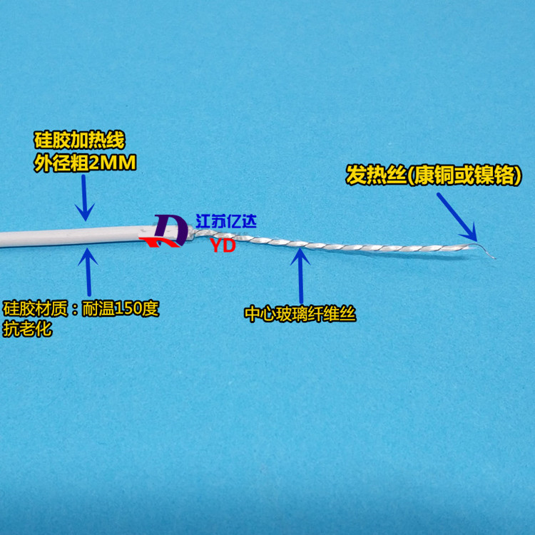 硅橡胶发热线孵化器保温箱理疗垫汽车加热垫发热丝 24V-封面