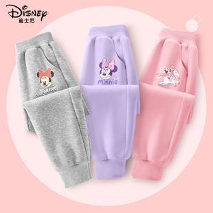 迪士尼女童裤子春秋薄款2026新款洋气中大童运动长裤儿童春装女孩