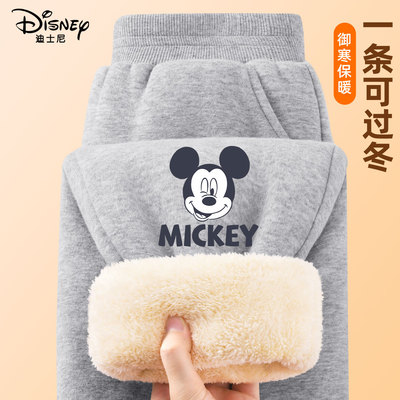 迪士尼男童加绒保暖休闲裤