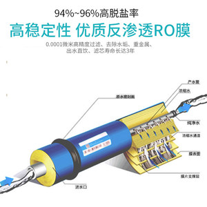 惠灵顿RO膜家用反渗透净水器滤芯纯水机直饮水机75G400G通用配件