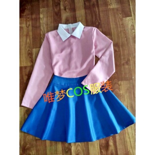 哆啦A梦cosplay服装 源静香cos 机器猫 叮当猫连衣裙cos女装
