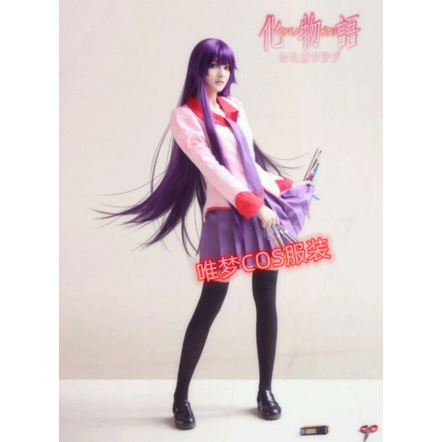 化物语/战场原黑仪cos羽川翼/神原骏河/校服制服/cosplay服装现货