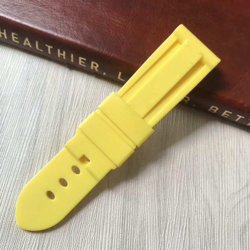 代用替换沛纳海手表带黑色灰色PAM441/359/312/616橡胶带针扣24mm,手表,配件,淘宝优惠券,粉丝福利购,淘宝优惠卷