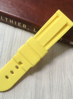 代用替换沛纳海手表带黑色灰色PAM441/359/312/616橡胶带针扣24mm