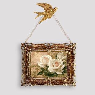 欧式复古树脂相框轻奢卧室装饰画框文艺小众雕花组合挂画墙上挂饰