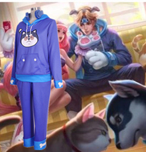 cosplay服王者荣耀 孙策 农荣耀情人节猫狗日记cos假发鞋子服装