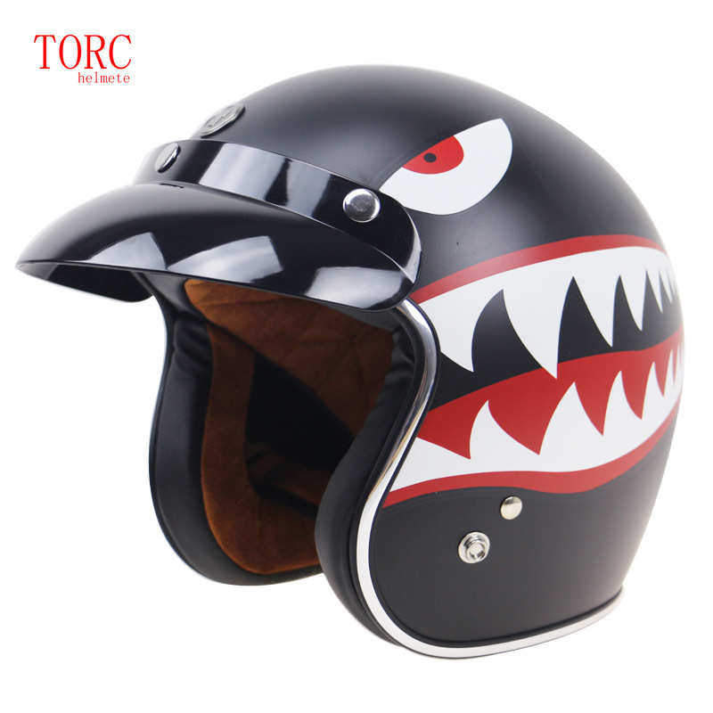 新品美国TORC摩托车头盔复古半盔机车头盔户外骑行盔T50