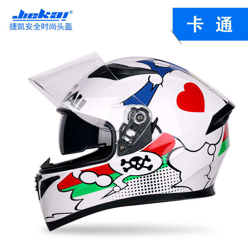 双镜片摩托车头盔电动车头盔卡丁车头盔DOT认证机车盔原厂正品