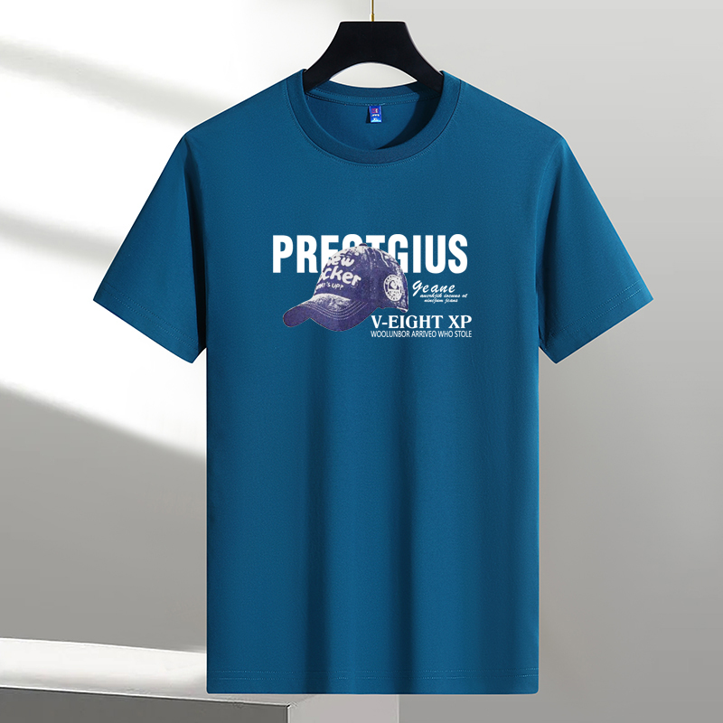 短袖圆领夏季冰爽上衣服宽松男士