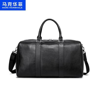 马克华菲真皮男士商务短途旅行袋