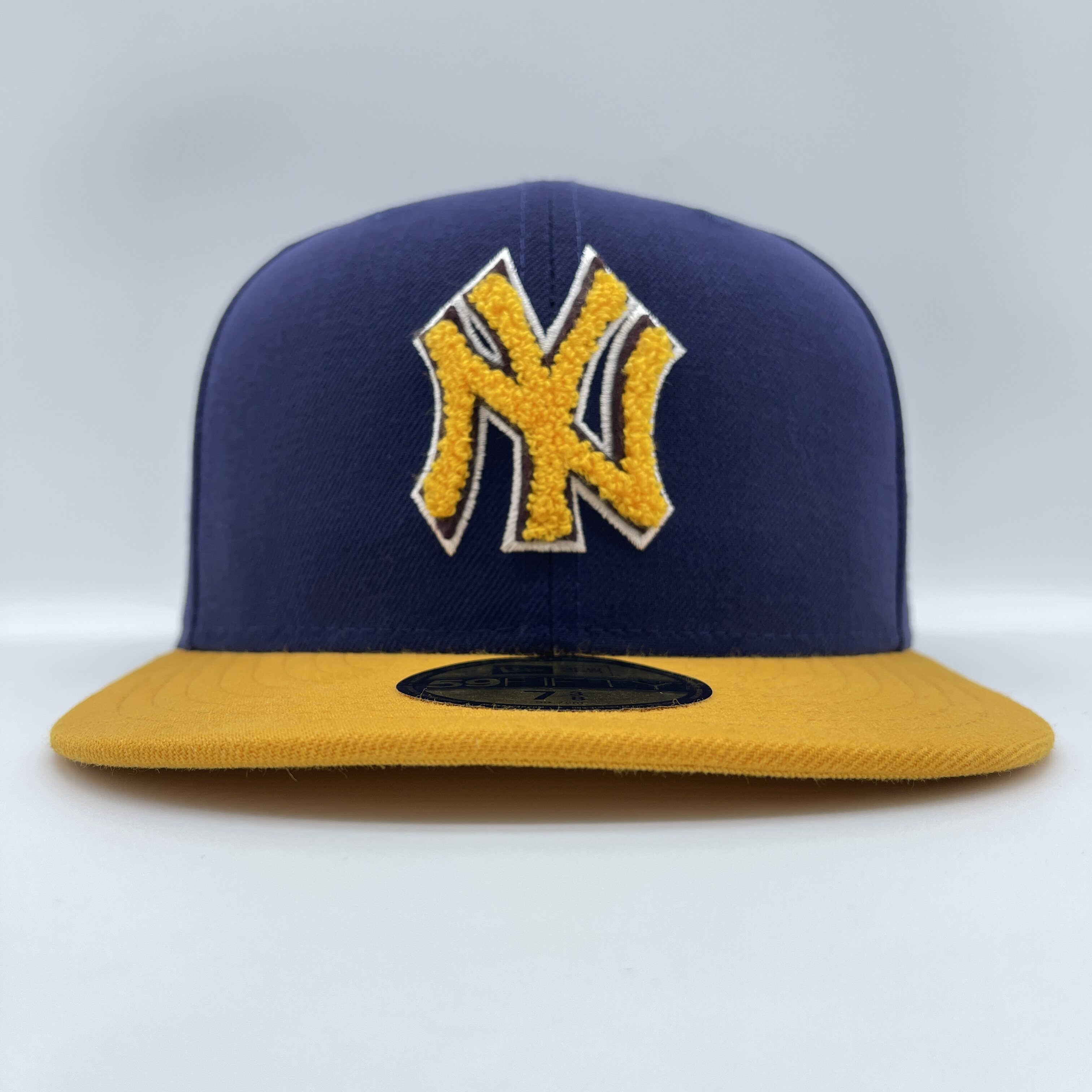 newera正版▲⑧美职棒mlb洋基队毛圈绒logo 全封闭口棒球帽平檐帽