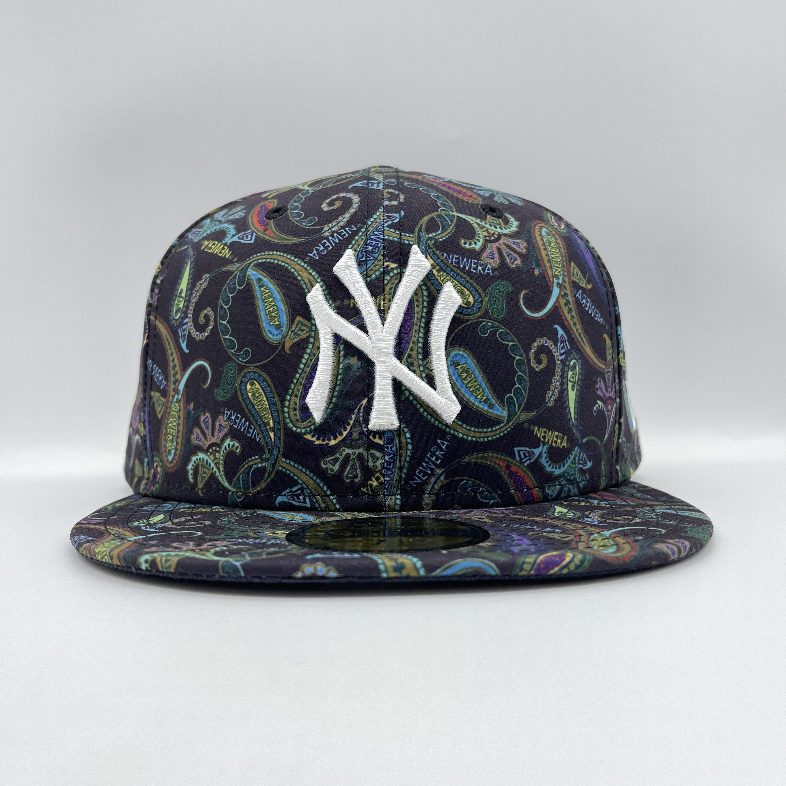 newera正版▲① 美职棒mlb纽约洋基队 印花 全封闭口棒球帽平檐帽