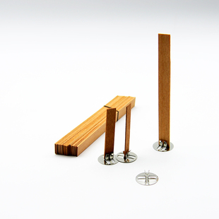 香薰蜡烛替换芯木片蜡芯灯芯无烟原木质香薰diy材料手工蜡专用